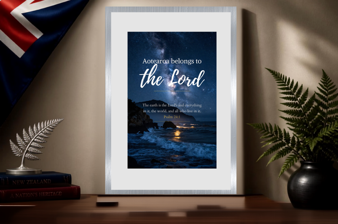 Faith & Aotearoa | A4 Framed with White Mat Border Scripture Print