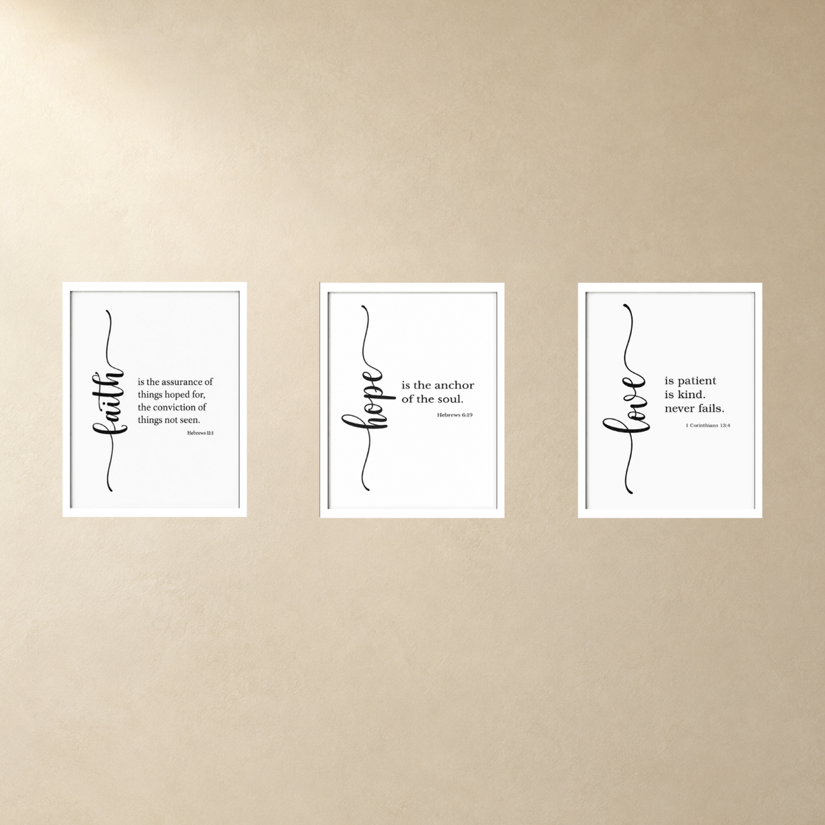 Faith, Hope or Love – Framed Prints & Bundles