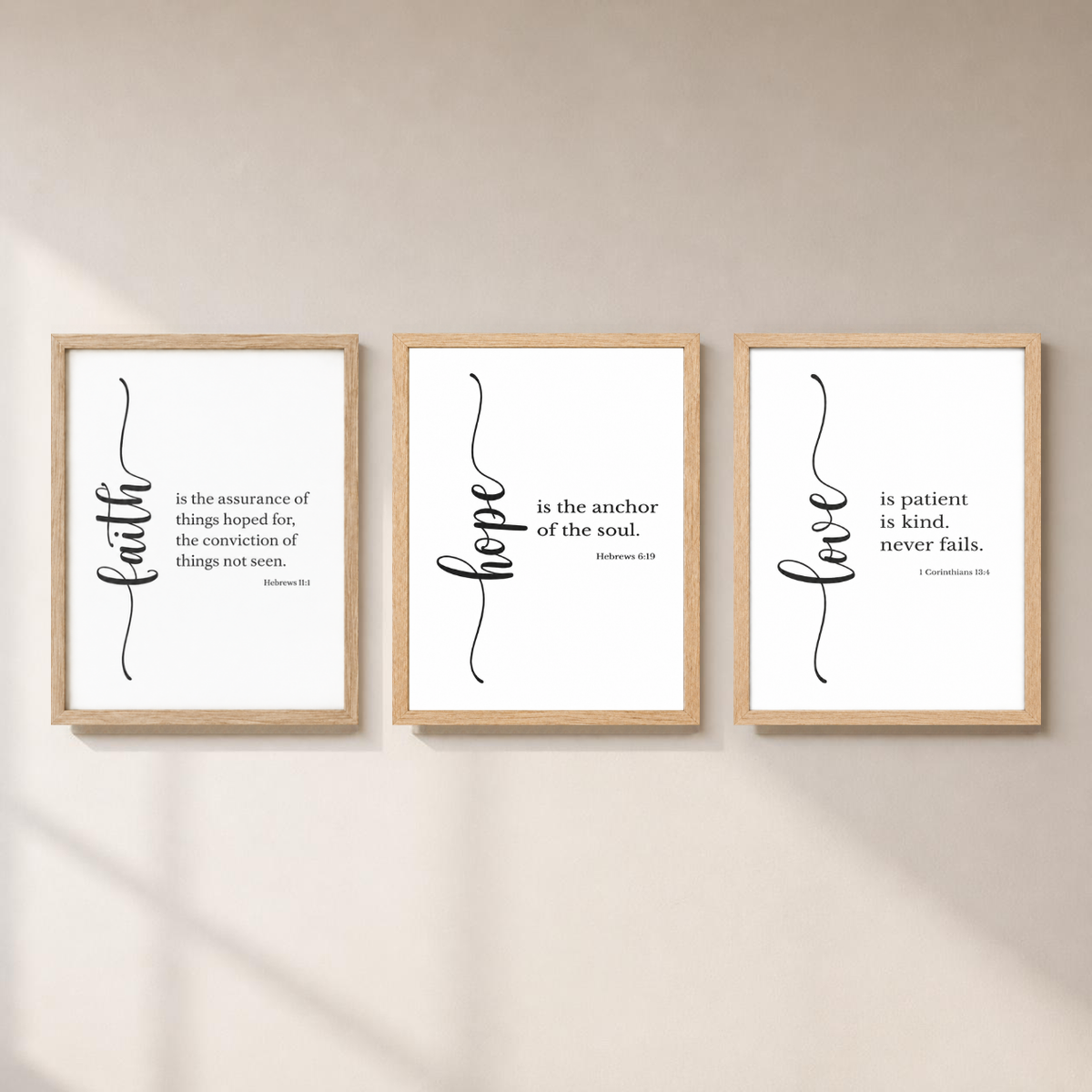 Faith, Hope or Love – Framed Prints & Bundles