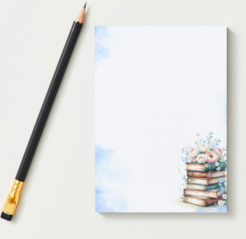 Books & Blossoms Letter Writing Pad