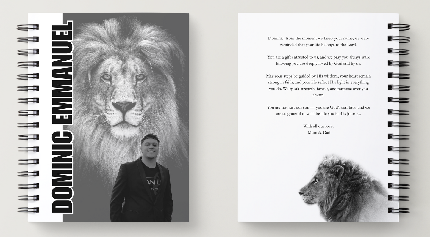Strength of a Lion – A5 Personalised Scripture Notebook