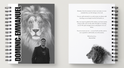 Strength of a Lion – A5 Personalised Scripture Notebook