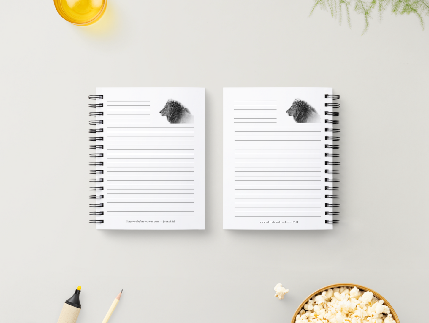Strength of a Lion – A5 Personalised Scripture Notebook