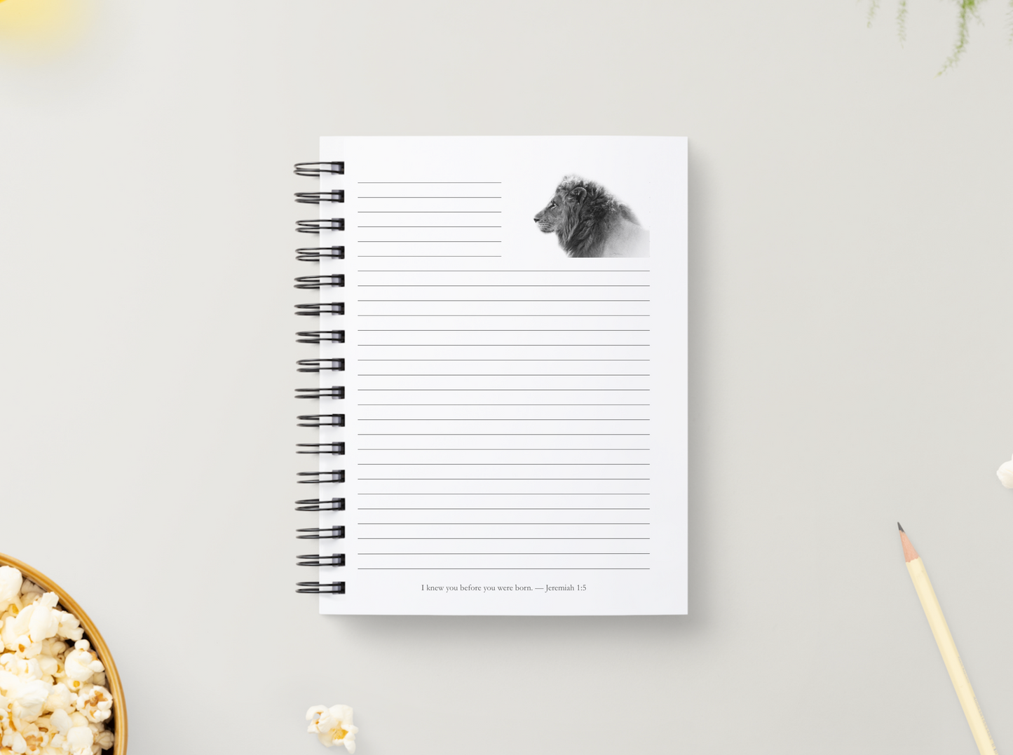 Strength of a Lion – A5 Personalised Scripture Notebook