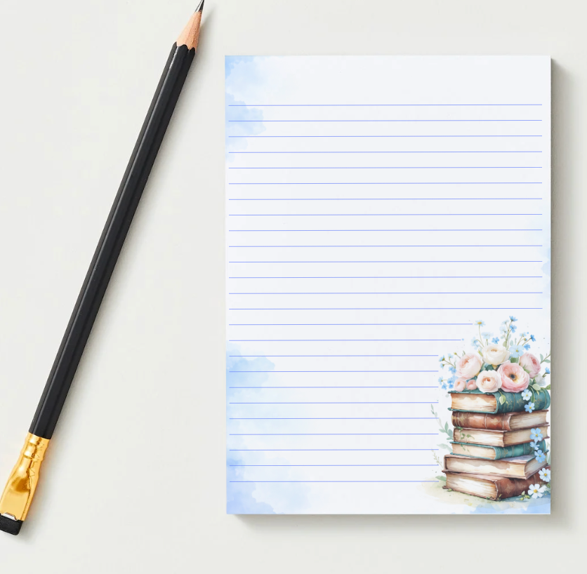 Books & Blossoms Letter Writing Pad