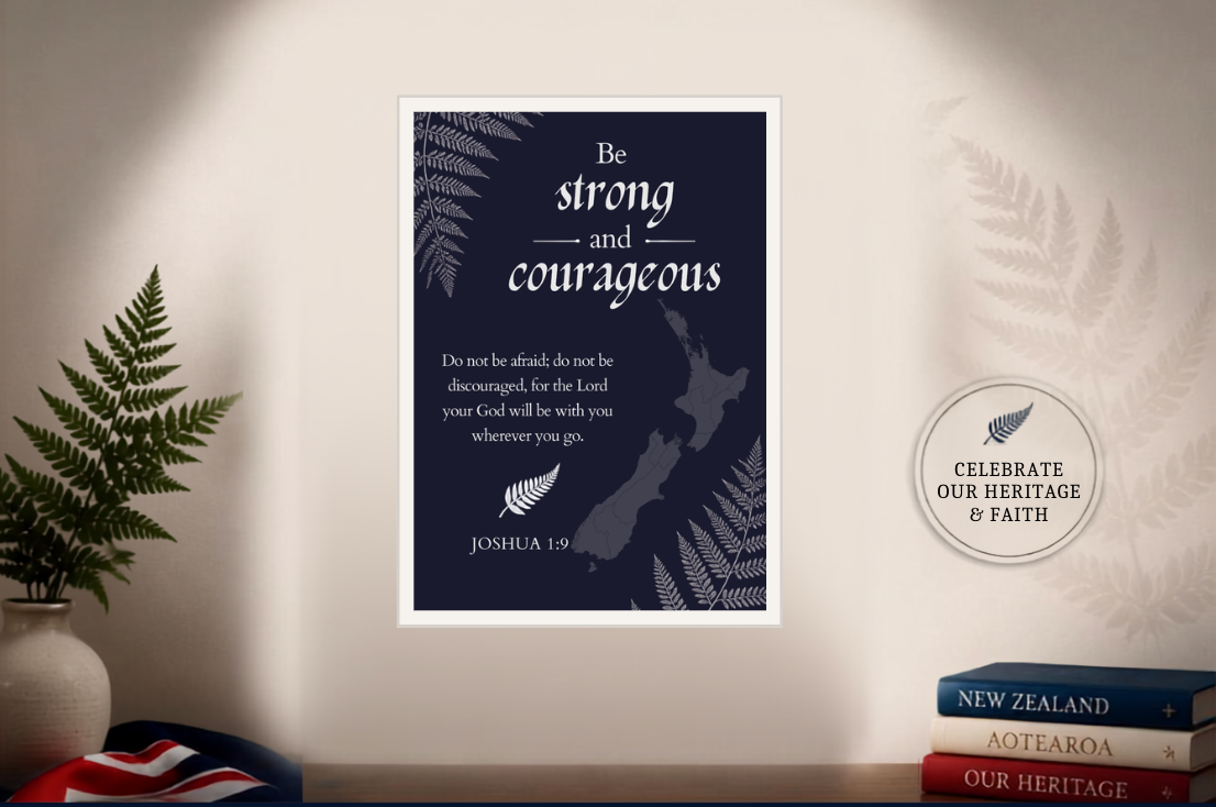 Faith & Aotearoa Collection – A4 White Wooden Framed Print